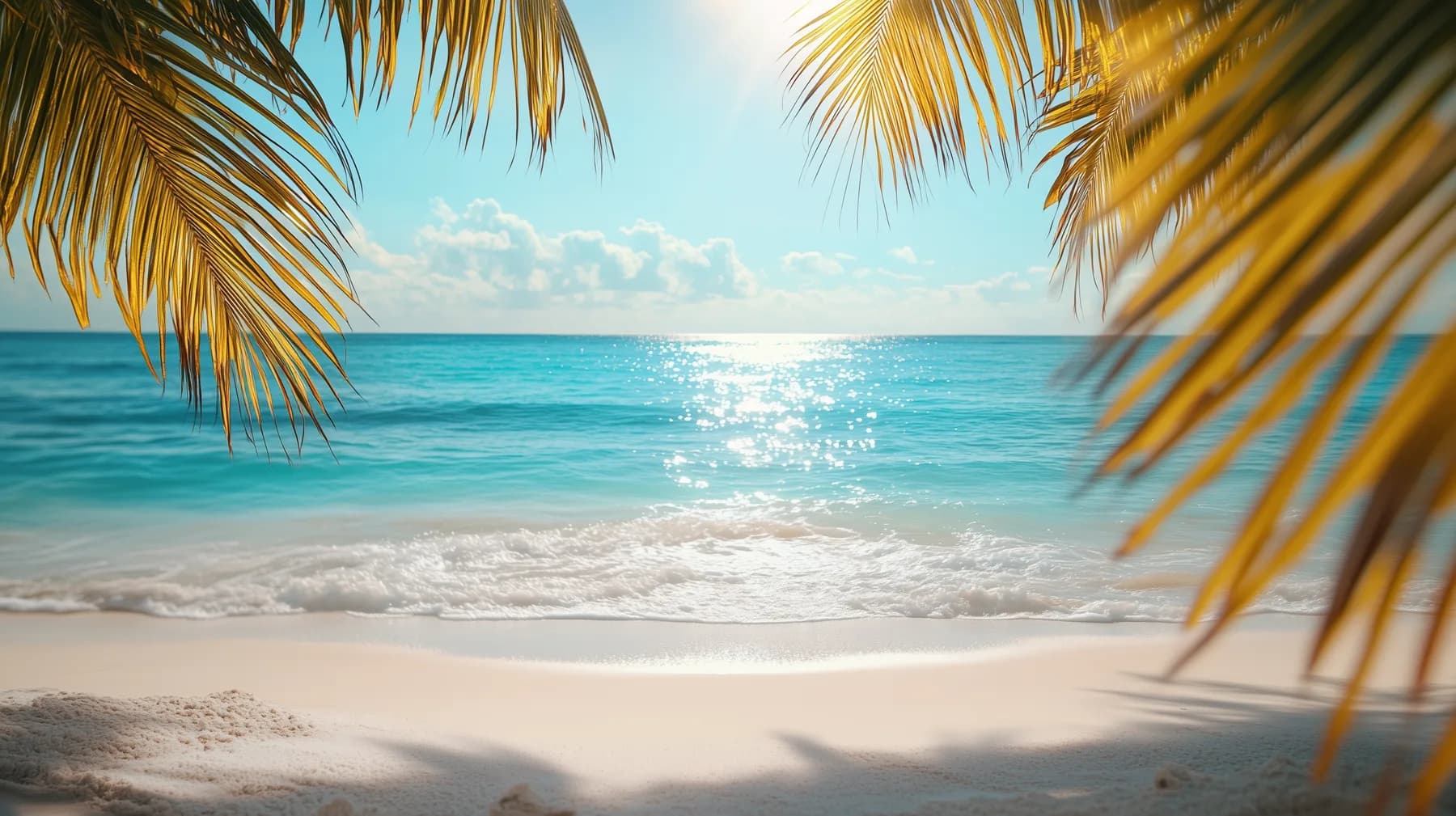 Hot weather cologne picks composited over a beach scene